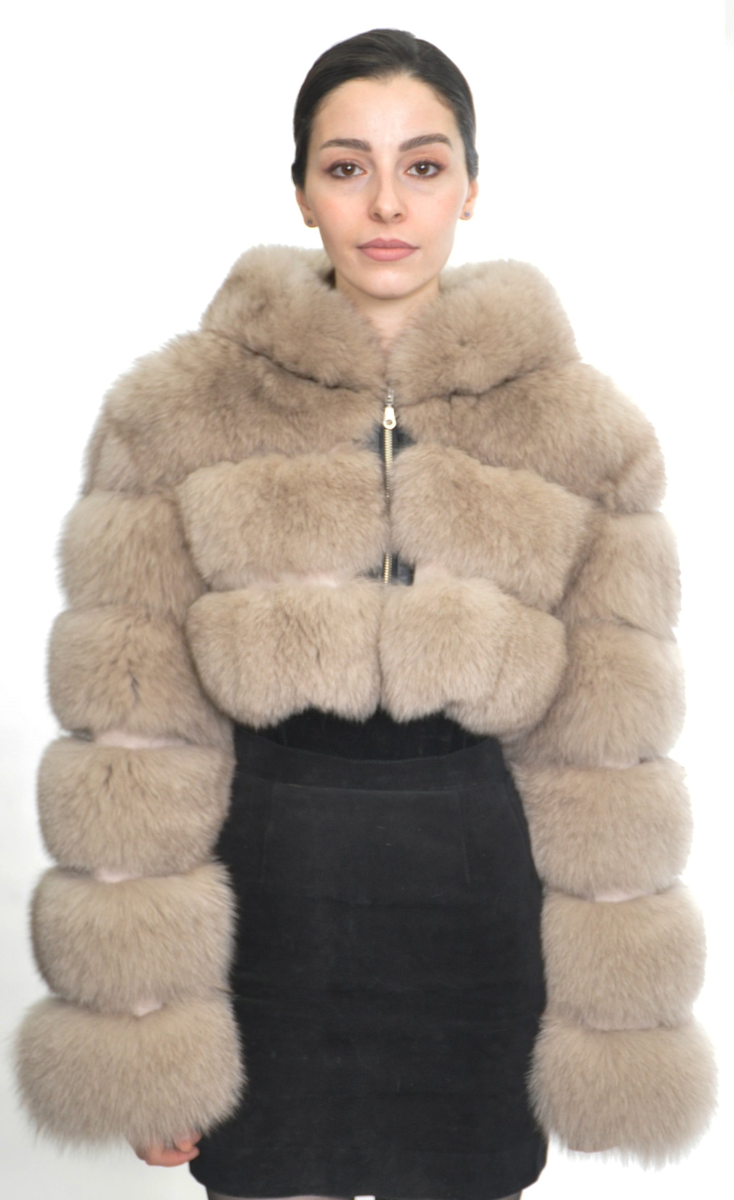 Nicole Tortilla Fox Cropped Jacket